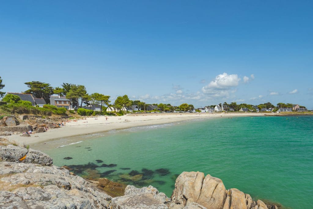 La plage de Ty Bihan à Carnac dans le Morbihan en Bretagne Sud