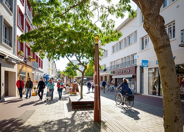 Rue du Port dans le Centre ville de Lorient ©E.LEMEE-LBST